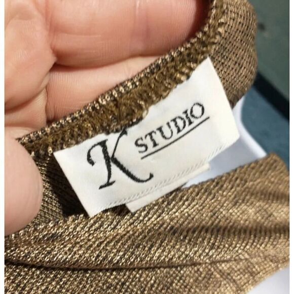 K Studio VINTAGE Women's Size Small Bronze Shimmer 3 Piece Set Dress. - Picture 2 of 9